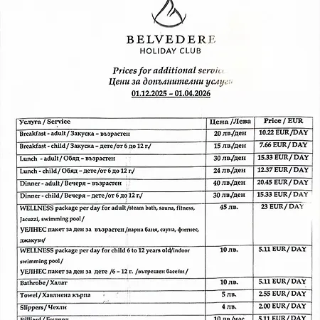 Apartment Belvedere Club K106 Bansko